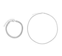 Heideman 2er Set Dean aus Edelstahl silber und gold farbend Kette und Armband für Männer