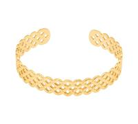 Heideman Armband Avitus Damen - aus hochwertigem Edelstahl gold farbend poliert - Armreif Muster detaillierte Gitterstruktur für Frauen onesize Armspange - Einfach anzulegen