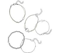 Heideman Armband Damen Multi aus Edelstahl silber farbend matt Armkette für Frauen poliert