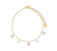 Heideman Armband Fleur Damen mit Perle Zirkonia Anhänger gold Edelstahl