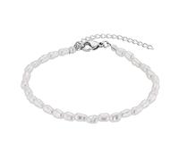 Heideman Armband Marta Damen - Aus hochwertigem Edelstahl silber farbend poliert Armkette für Frauen mit Perle weiss verstellbar edles Perlenarmband im Surferstyle