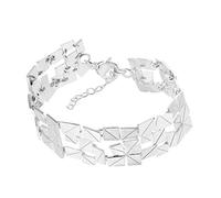 Heideman Armband Partis Damen - Aus hochwertigem Edelstahl silber farbend matt gebürstet besondere Glieder Armkette für Frauen verstellbar Partis Schmuckset