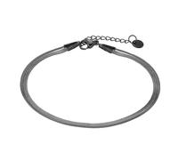 Heideman Armband Quinn Damen - Aus hochwertigem Edelstahl schwarz farbend poliert 2in1 Basic Armkette Sleek für Frauen doppelreihig perfekt zum layern verstellbar