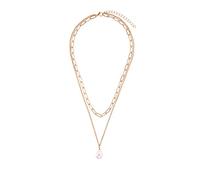 Heideman Halskette Conny Damen aus Edelstahl rosegold farbend poliert Kette für Frauen mit Perle weiss