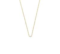 Heideman Halskette Crea Damen aus Edelstahl gold farbend matt poliert Kette für Frauen mit Perle weiss