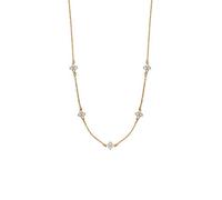 Heideman Halskette Damen Alba goldfarbend aus Edelstahl gold farbend matt Kette für Frauen mit Stein weiss