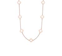 Heideman Halskette Damen Elara roségold Edelstahl Kleeblatt 80cm
