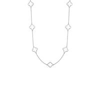 Heideman Halskette Damen Elara silber Edelstahl Kleeblatt 80cm