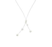 Heideman Halskette Damen Solea poliert aus Edelstahl silber farbend poliert Kette für Frauen mit Perle weiss