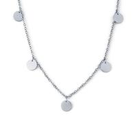 Heideman Halskette Kreise Damen - aus hochwertigem Edelstahl - silber gold rosegold farben poliert - Kette für Frauen mit sieben runden Plättchen Anhänger - 40cm lang mit Verlängerungskettchen