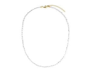 Heideman Halskette Marta Damen - aus hochwertigem Edelstahl - gold silber farbend - Kette mit Perlen für stilbewusste Frauen - 42cm lang mit Verlängerungskettchen