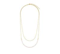 Heideman Halskette Tony Damen aus Edelstahl gold farbend poliert Kette für Frauen mit Perle weiss