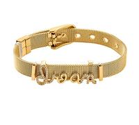 Heideman Armband »Mesh Armband Dream poliert«, Charms sind austauschbar, goldfarben