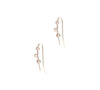 Heideman Ohrhänger Damen Edelstahl roségold matt Zirkonia weiß 6mm