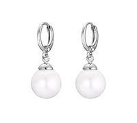 Heideman Ohrringe Damen Alenia poliert aus Edelstahl silber farbend poliert Ohrschmuck für Frauen mit Perle weiss