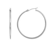 Heideman Creole Ohrringe Damen aus Edelstahl rund silber