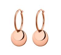 Heideman Ohrringe Rosegold Damen - aus hochwertigem Edelstahl - Ohrstecker hängend für Frauen mit Anhänger Kreis - Zwei Tragevarianten - Two-in-One