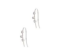 Heideman Ohrringe Damen Ohrhänger mit Stein aus Edelstahl silber farbend poliert Ohrstecker hängend für Frauen mit Stein Zirkonia weiss im Brillant Schliff 6mm