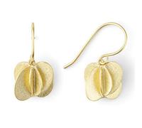 Heideman Ohrringe Damen Rota - aus hochwertigem Edelstahl - silber gold farbend matt - Ohrstecker hängend für Frauen im Flora Design