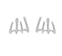 Heideman Ohrringe Damen Runa aus Edelstahl silber farbend poliert Ohrstecker für Frauen mit Stein Zirkonia