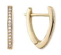 Heideman Ohrringe Damen Trigo Zirkonia aus Edelstahl gold farbend Ohrstecker hängend für Frauen Ohrschmuck