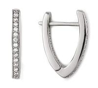 Heideman Ohrringe Damen Trigo Zirkonia aus Edelstahl silber farbend Ohrstecker hängend für Frauen Ohrschmuck