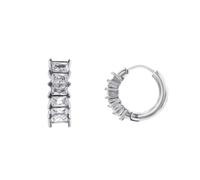 Heideman Ohrringe Herren aus Edelstahl silber farbend poliert Ohrstecker für Männer mit Stein Zirkonia weiß