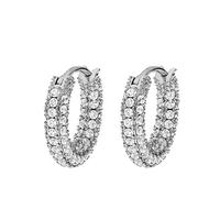 Heideman Ohrringe Herren aus Edelstahl silber farbend poliert Ohrstecker für Männer mit Stein Zirkonia weiß