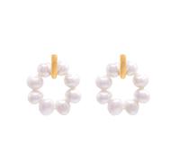 Heideman Ohrringe Lara Damen - aus hochwertigem Edelstahl - silber gold rosegold farbend - Creole mit abnehmbaren Perlen für Frauen - Zwei Tragemöglichkeiten