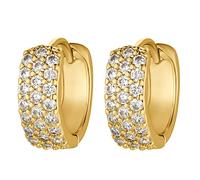 Heideman Ohrringe Neo Herren aus Edelstahl gold farbend poliert Ohrstecker für Männer mit Stein Zirkonia weiß