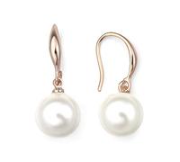 Heideman Ohrringe Nepta Damen - aus hochwertigem Edelstahl - silber gold rosegold farbend poliert - Ohrhänger mit Perle für Frauen - Perle 10mm Durchmesser