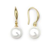 Heideman Ohrringe Nepta Damen - aus hochwertigem Edelstahl - silber gold rosegold farbend poliert - Ohrhänger mit Perle für Frauen - Perle 10mm Durchmesser