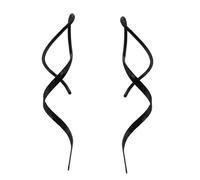 Heideman Ohrstecker Rufus Damen schwarz Edelstahl Einfädel-Ohrring 4,5cm