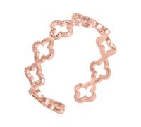 Heideman Ringe Pilus Damen - aus hochwertigem Edelstahl - silber gold rosegold farbend poliert - Damenring für Frauen - One-Size Ring mit Kleeblatt Motiv