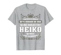 Heiko Vorname T-Shirt T-Shirt, Herren, Grau Meliert, 6XL