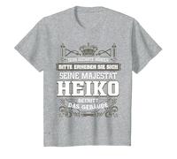 Heiko Vorname T-Shirt T-Shirt, Kinder, Grau Meliert, 152