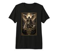Heiliger Michael Erzengel geflügelt Gothic Heilige Ikone Kunst Glaube Premium T-Shirt