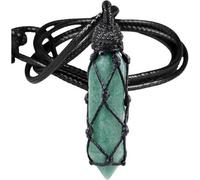 Heilstein Sechseck Anhänger Halskette Chakra Stein Kristall Pendel