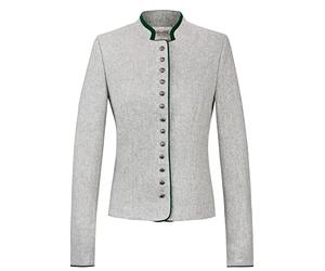 Heimatgwand Damen Elisabeth Trachtenjacke, hellgrau grün, 42