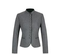 Heimatgwand Damen Trachtenjacke Leandrine Strickjacke, Grau, 34 EU