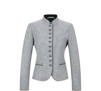Heimatgwand Damen Trachtenjacke Leandrine Strickjacke, Hellgrau, 32 EU