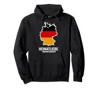 Heimatliebe Modern Gedacht Deutschland Karte Flagge Pullover Hoodie