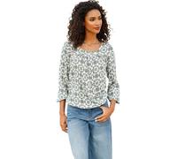 Schlupfbluse HEINE, Damen, Gr. 40, khaki, sand, bedruckt, 100% Viskose, bedruckt, geblümt, gemustert, mehrfarbig, Rundhals, Blusen Schlupfbluse (78836137-40) khaki, sand, bedruckt