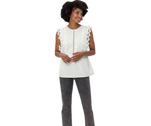 Heine Blusentop in Creme - Größe 40 | Damen Blusen
