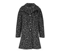 Heine Jacke Zeitloser Damen Woll-Mantel im Animal Print Winter Freizeit Schwarz/Grau, Größe:34