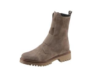 Heine Leder-Boots in Taupe - Größe 38 | Damen Stiefel