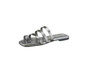 Heine Leder-Zehentrenner in Silber - Größe 40 | Damen Sandalen