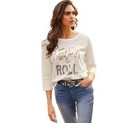 Heine Longsleeve in Creme - Größe 42 | Damen Tops