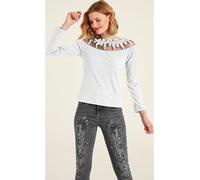 Heine Longsleeve in Weiß - Größe 40 | Damen Tops