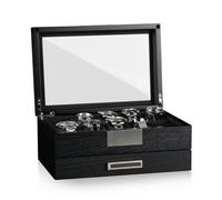 Heisse & Söhne Uhrenbox Monteray 10+ Esche - Schwarz Seidenmatt
